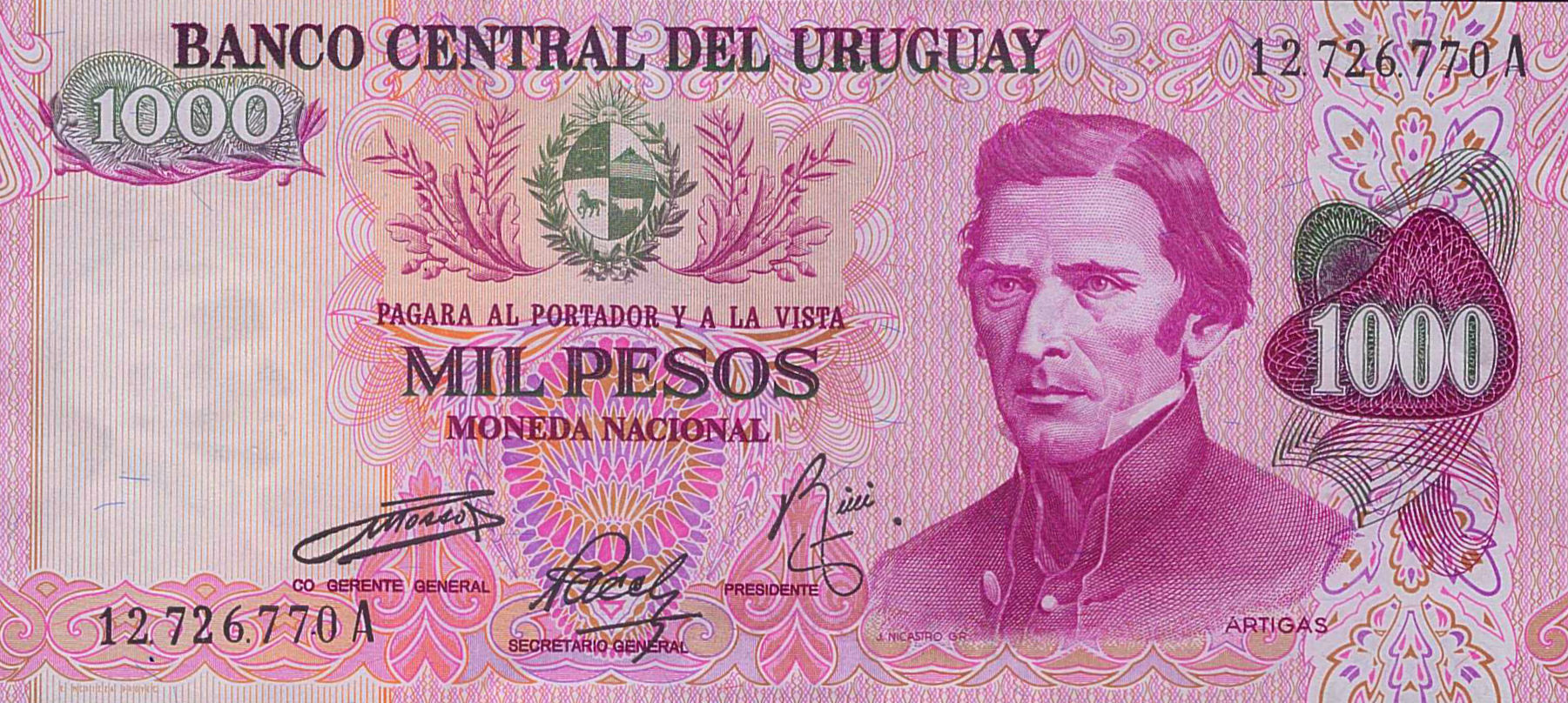 Uruguay 1000 1974 UNC P-52/2